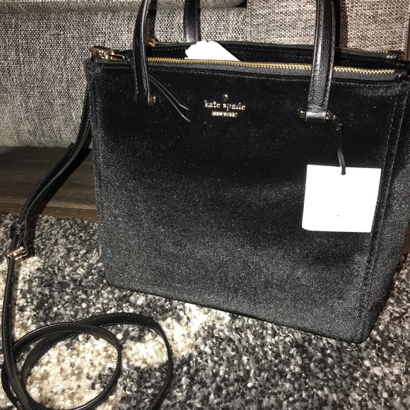 Kate spade black velvet bag - Picture 2 of 6
